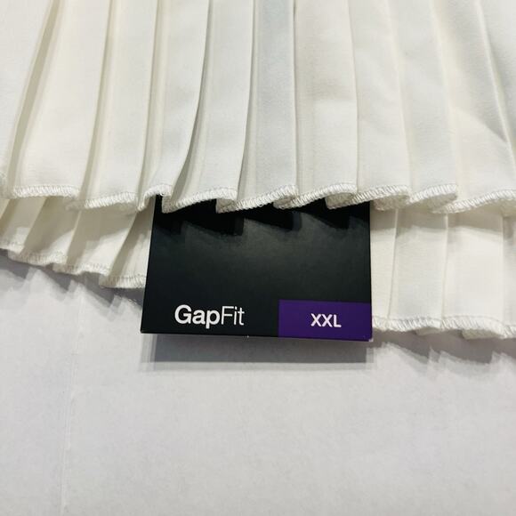 GapFit Activewear Women’s Pleated Exercise Skort White XXL NWT - Picture 2 of 6